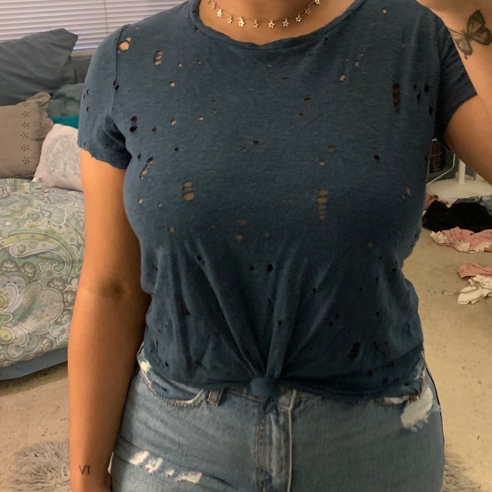 Distressed tee